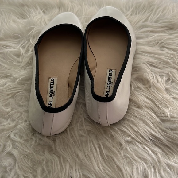 Karl Lagerfeld fat white doll shoes 37M size 7 - Picture 3 of 7